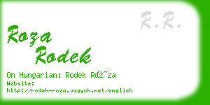 roza rodek business card